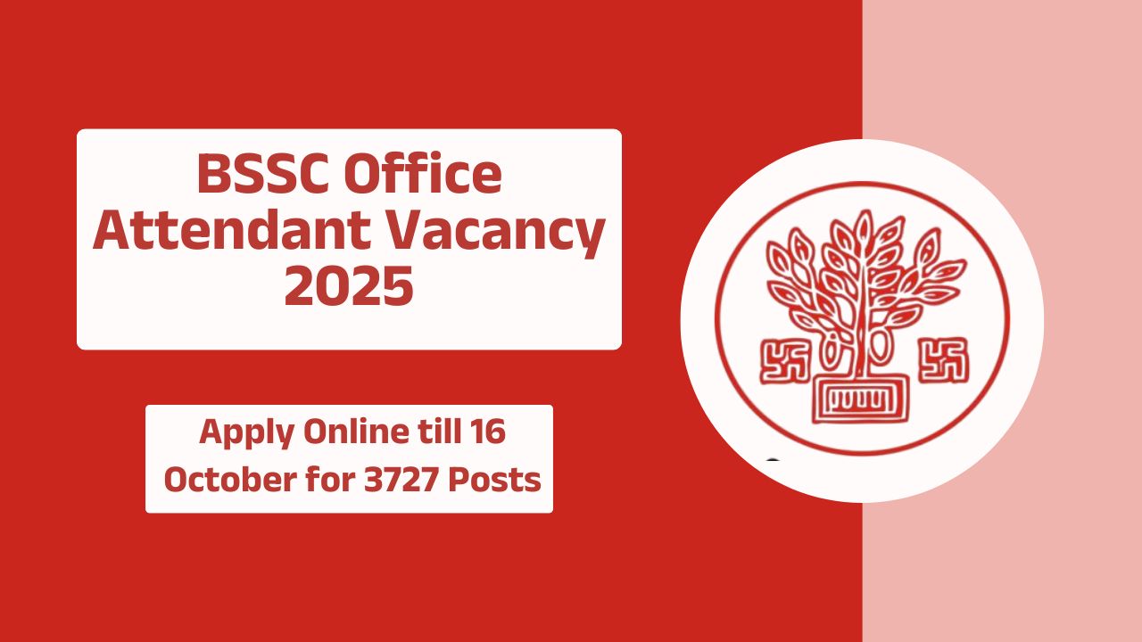 BSSC Office Attendant Vacancy 2025