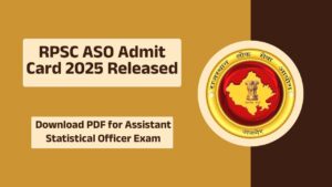 RPSC ASO Admit Card